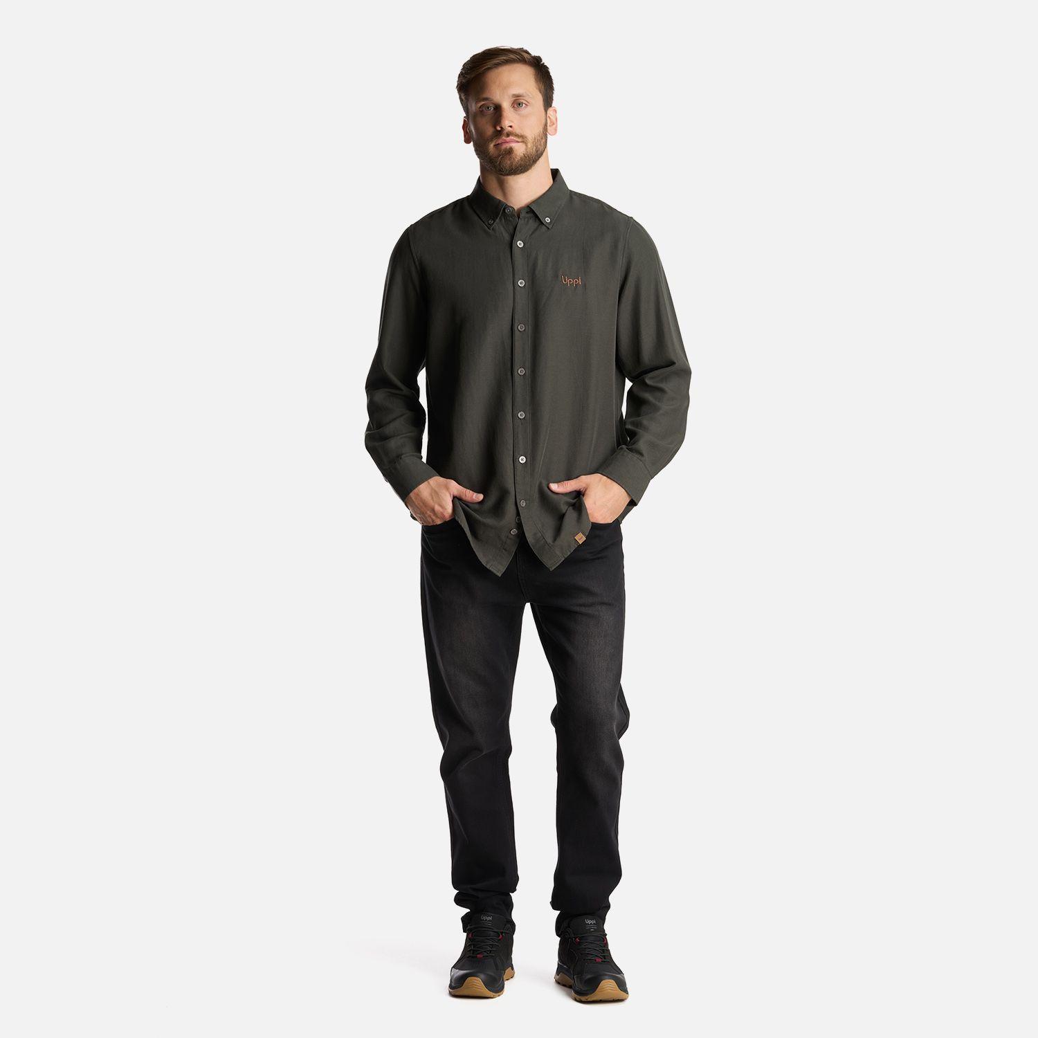 Camisa Hombre DayBreak B-Dry Shirt Verde Militar Lippi-7
