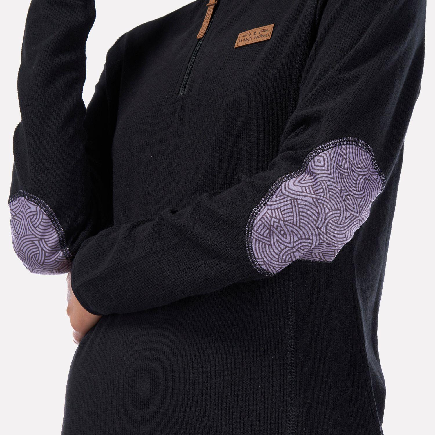 Poleron Mujer Taina Nui Negro Haka Honu I22-4