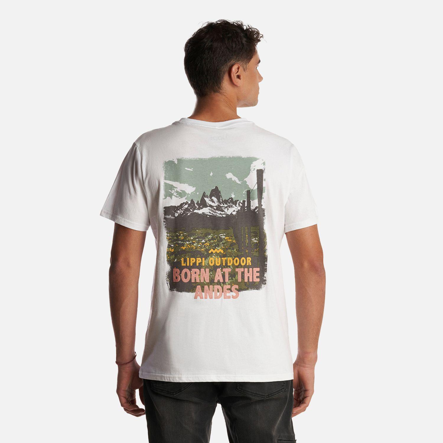 Polera Hombre Into the Mountain T-Shirt Blanco Lippi-3