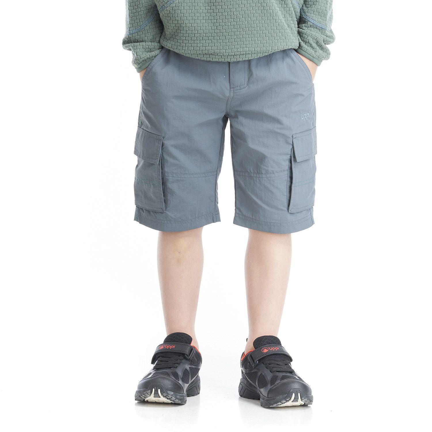 Short Niño Mini Just-Go Q-Dry Cargo Shorts Azul Grisaceo Lippi V22-1