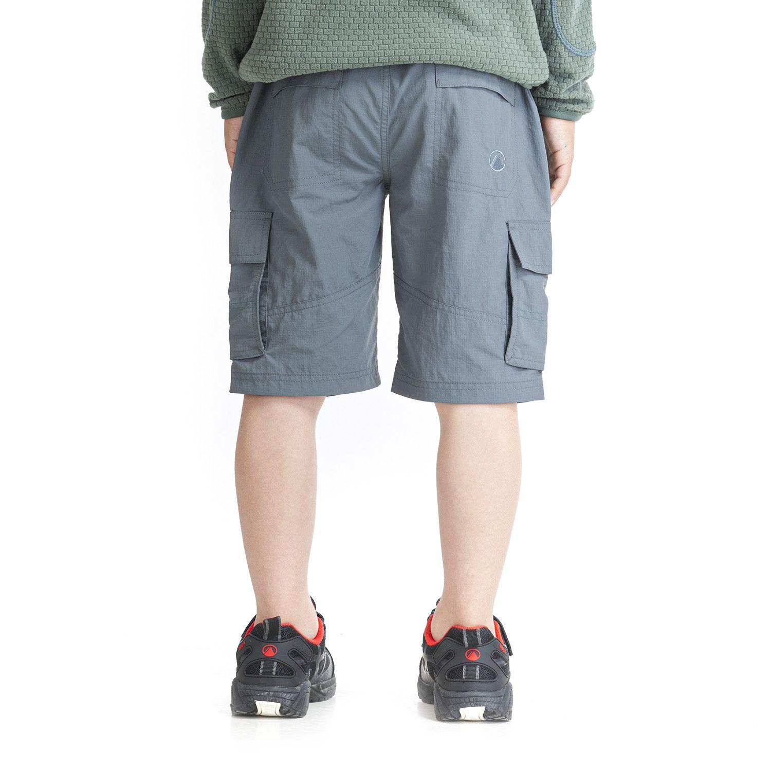 Short Niño Mini Just-Go Q-Dry Cargo Shorts Azul Grisaceo Lippi V22-3