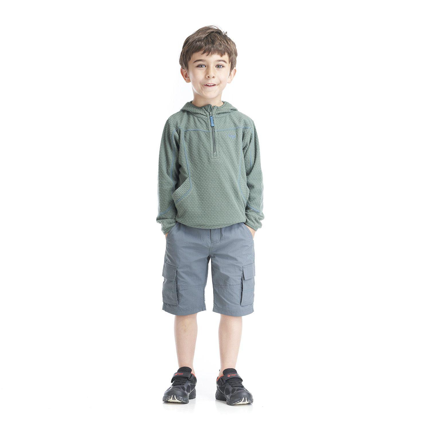 Short Niño Mini Just-Go Q-Dry Cargo Shorts Azul Grisaceo Lippi V22-4