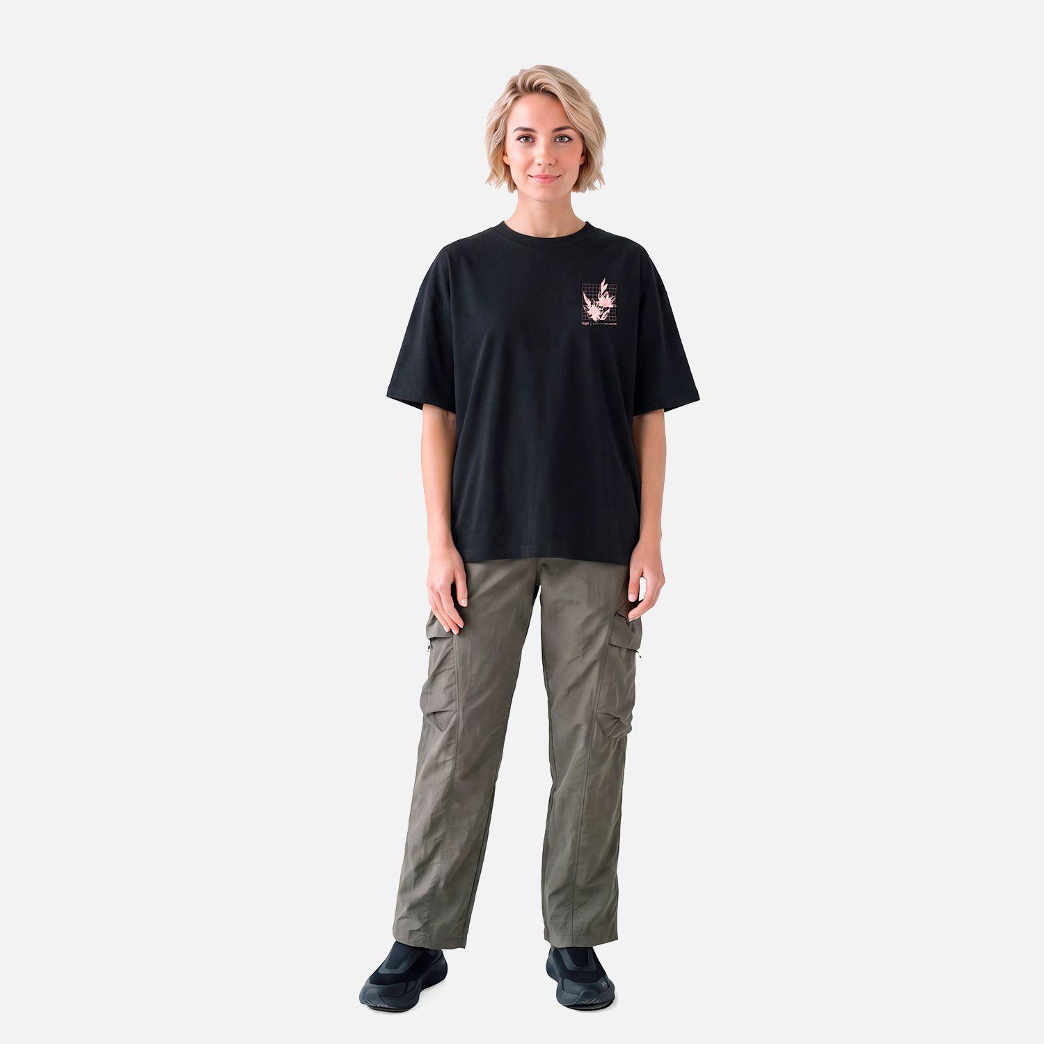 Polera Mujer Ulmo Front Print Sorona T-Shirt Negro Lippi V27-4
