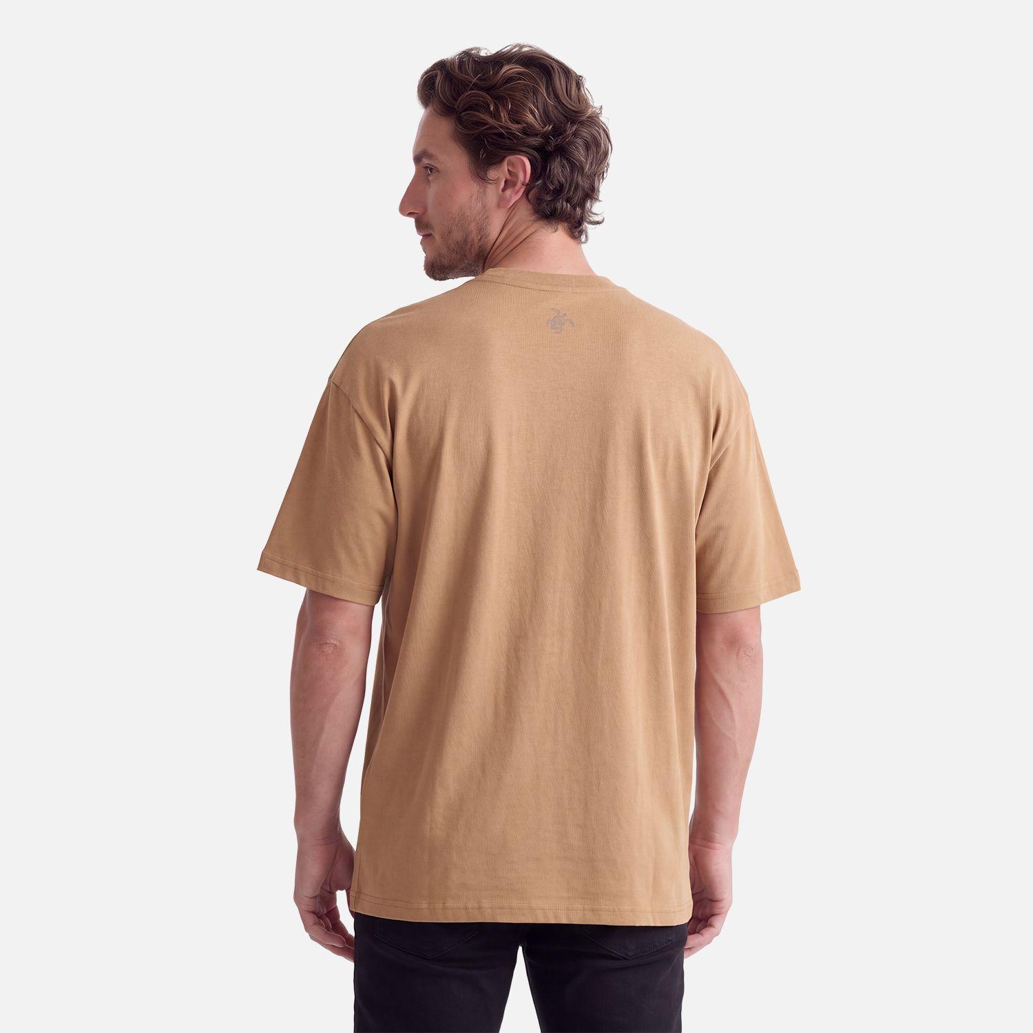 Polera Hombre Logo Cafe Claro Haka Honu V27-2