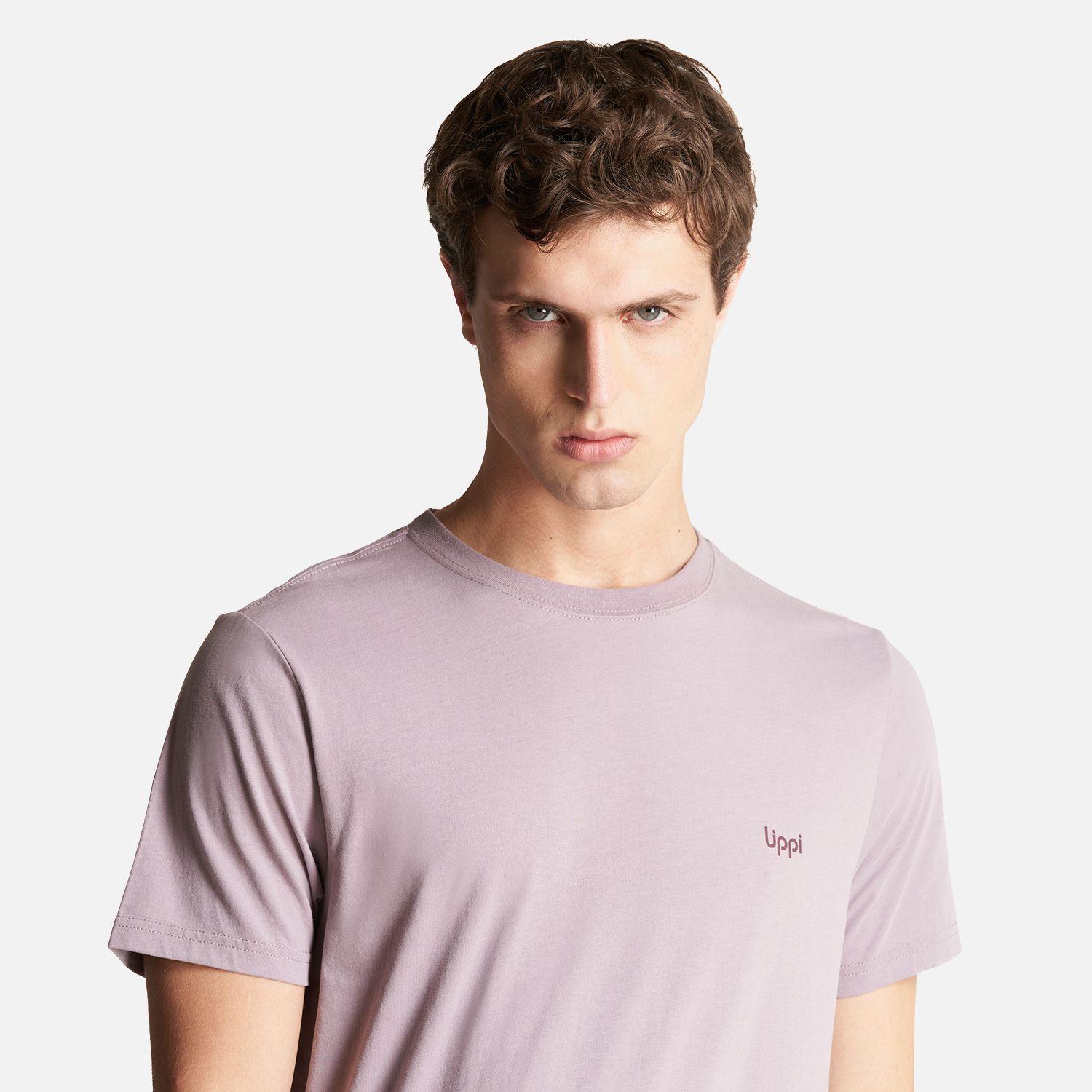 Polera Hombre Ulmo Cotton UV-Stop T-Shirt Malva Lippi V23-3