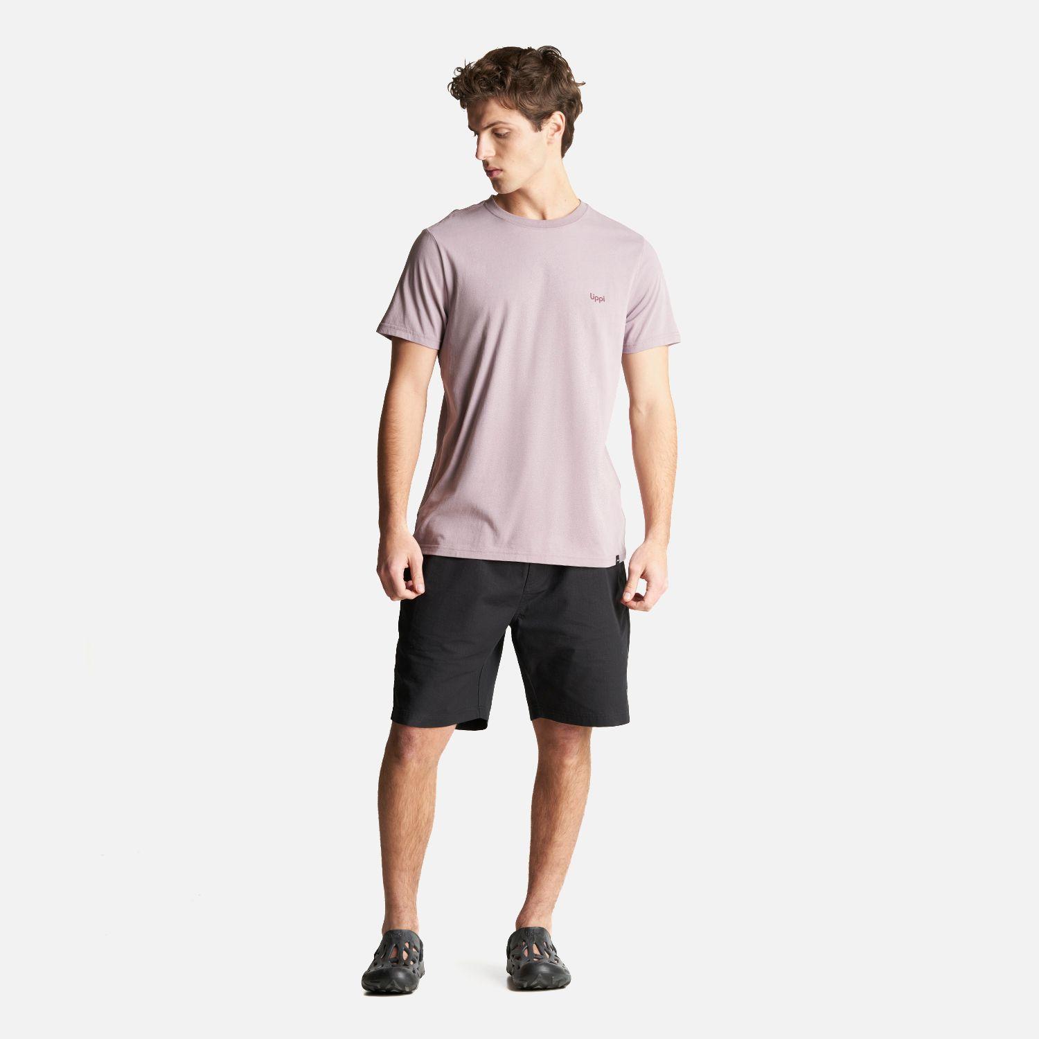 Polera Hombre Ulmo Cotton UV-Stop T-Shirt Malva Lippi V23-4