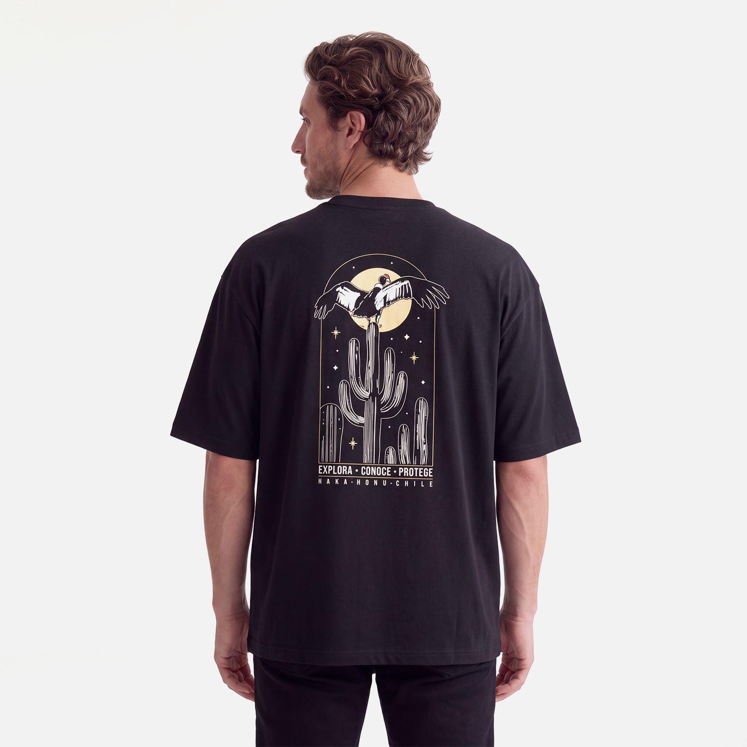 Polera Hombre Voy y Vuelvo Negro Haka Honu V27-1