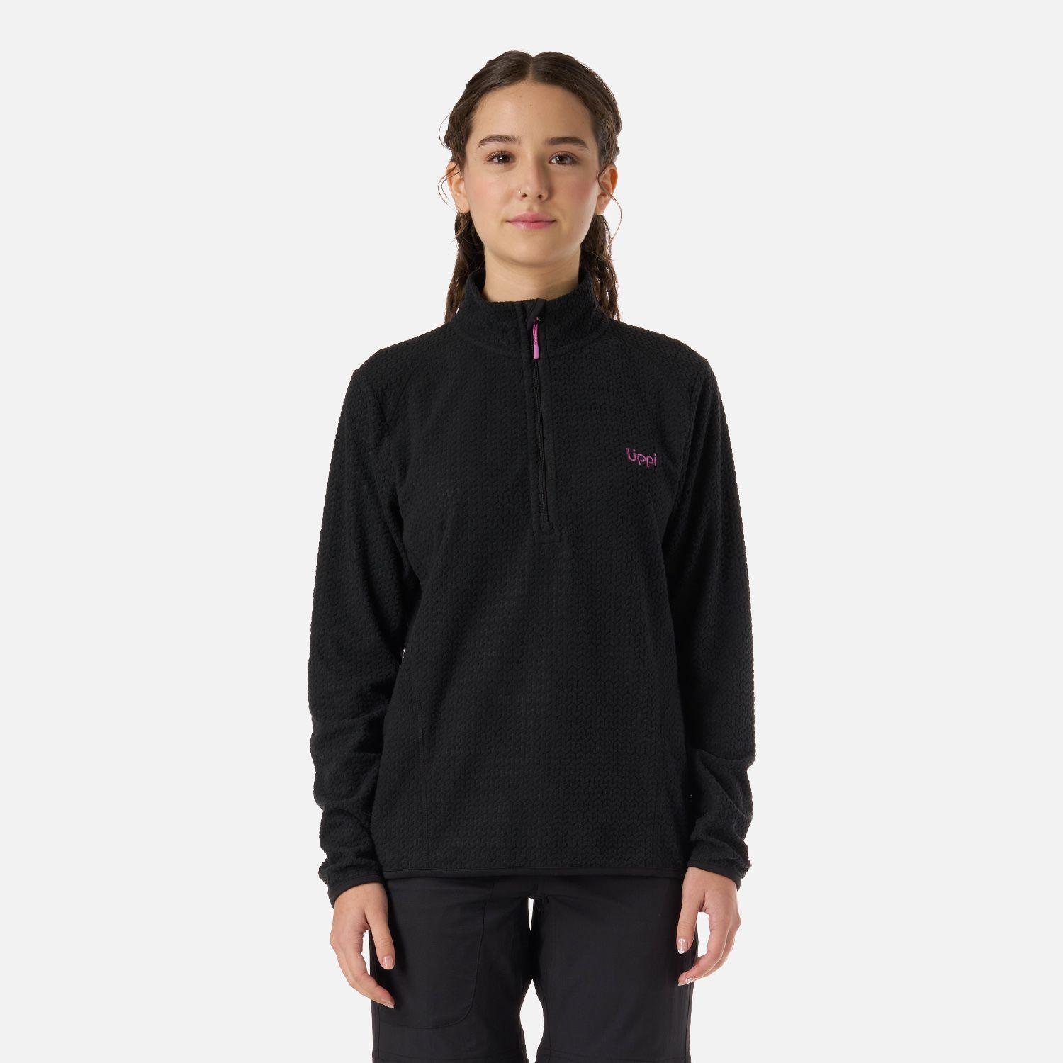 Polerón Teen Girl Mild Nano-F 1/4 Zip Negro Lippi V26-0