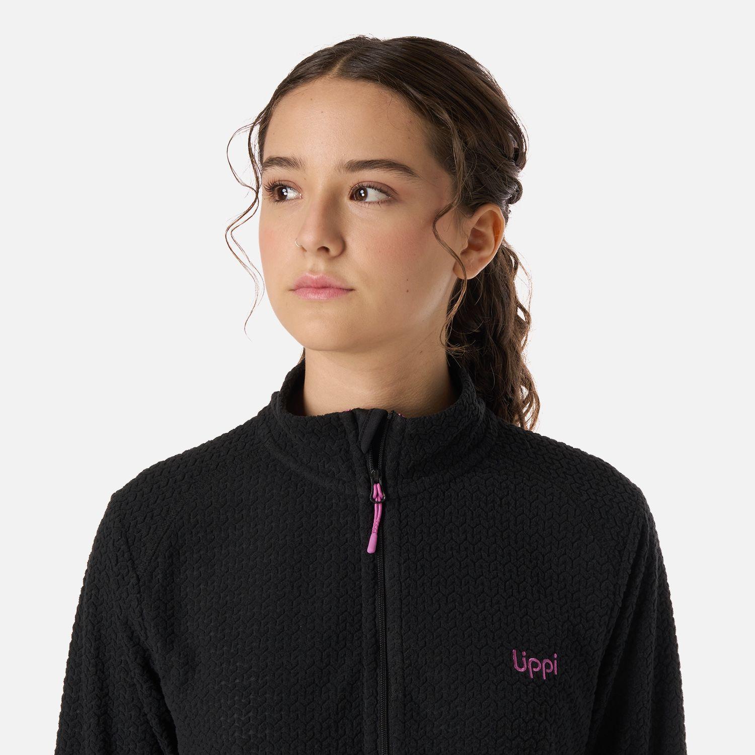 Polerón Teen Girl Mild Nano-F 1/4 Zip Negro Lippi V26-3