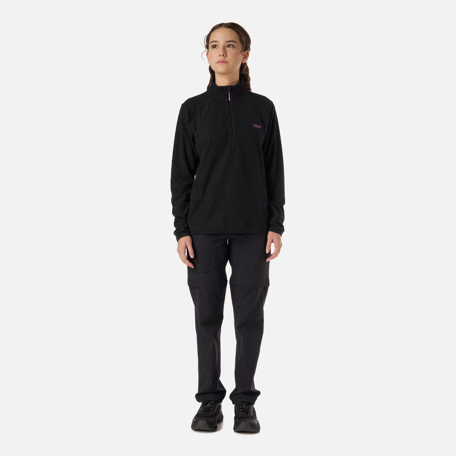 Polerón Teen Girl Mild Nano-F 1/4 Zip Negro Lippi V26-4