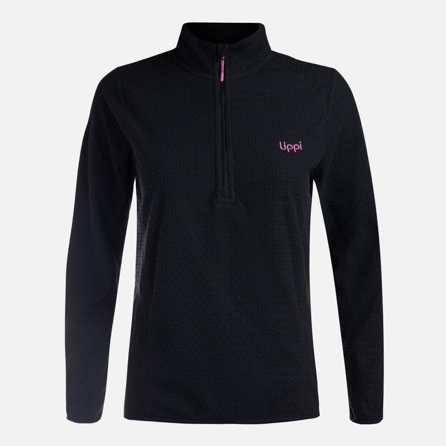 Polerón Teen Girl Mild Nano-F 1/4 Zip Negro Lippi V26-5