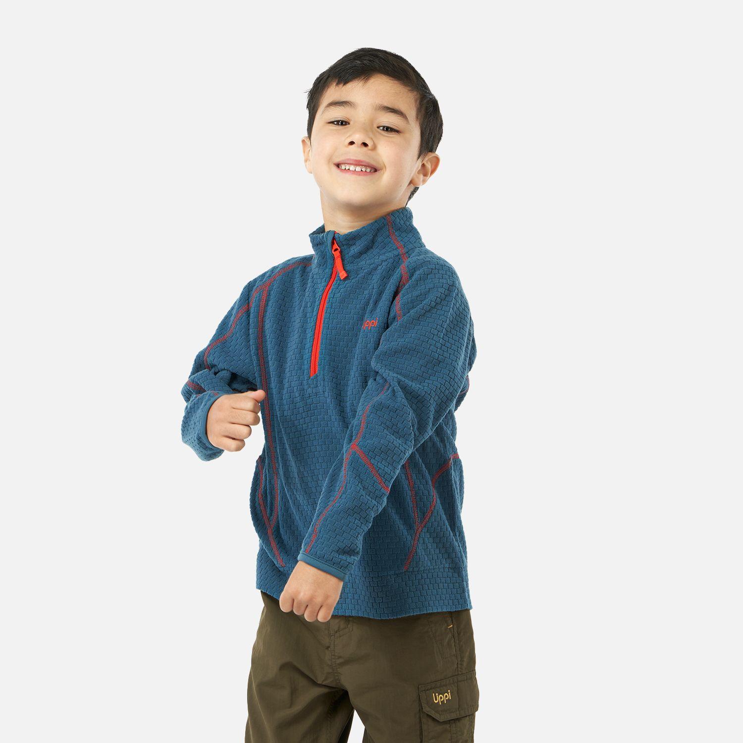 Poleron Niño Saltamontes Nano-F 14 Zip Azul Noche Lippi-1