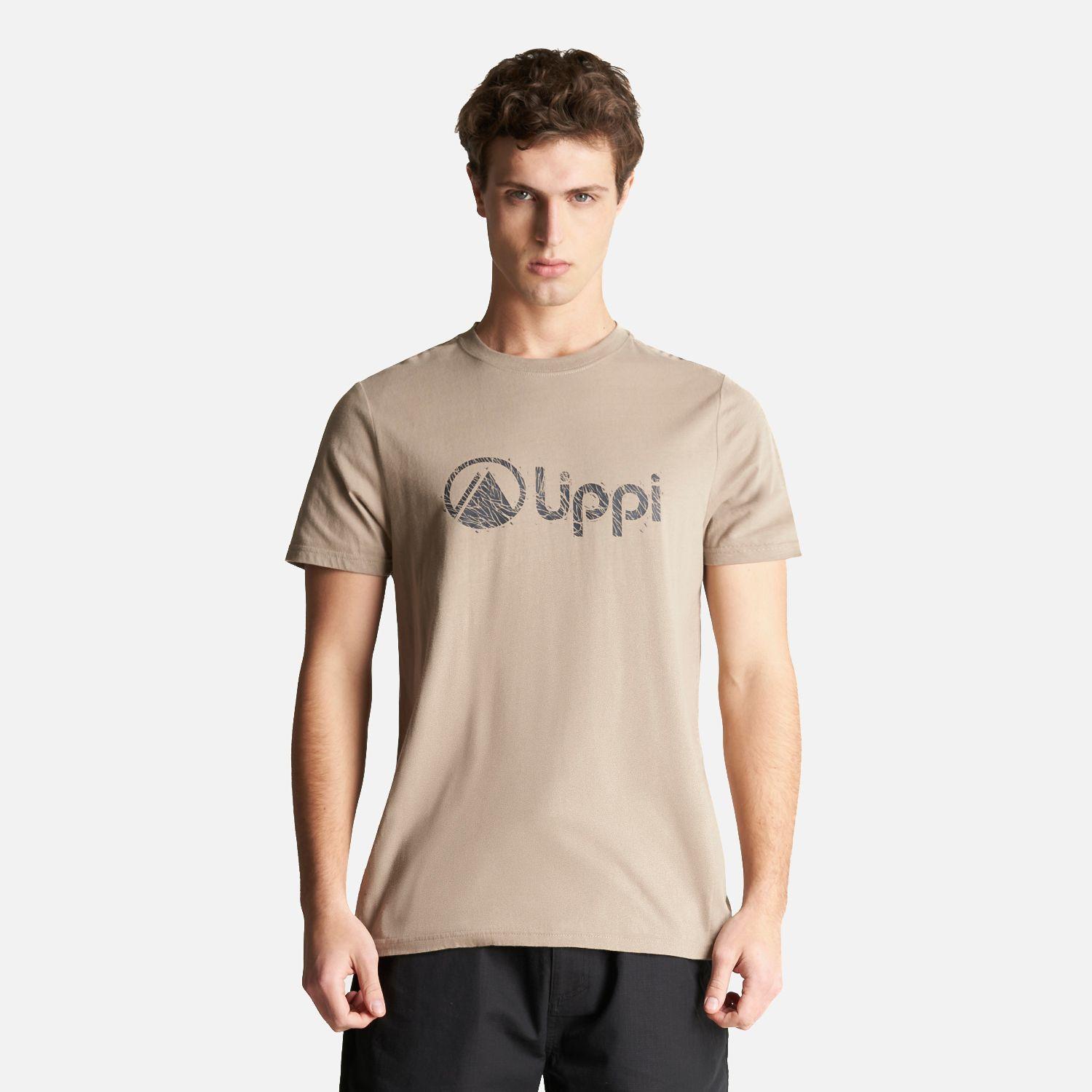 Polera Hombre Logo Lippi UV-Stop T-Shirt Taupe Lippi-1