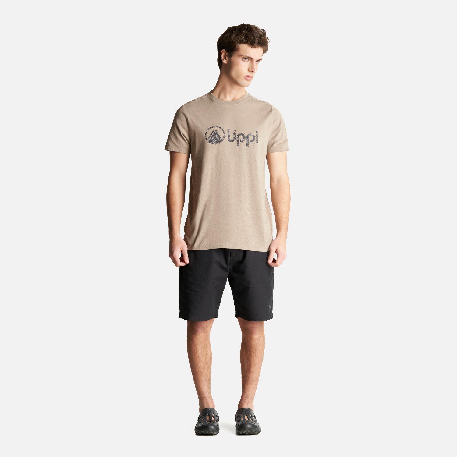 Polera Hombre Logo Lippi UV-Stop T-Shirt Taupe Lippi-4
