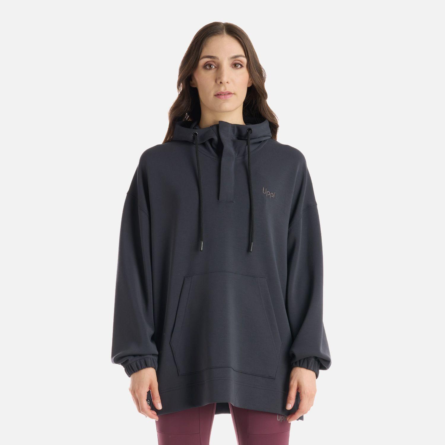 Polerón Mujer CityScape Hoody Sweatshirt Negro Lippi I25-0
