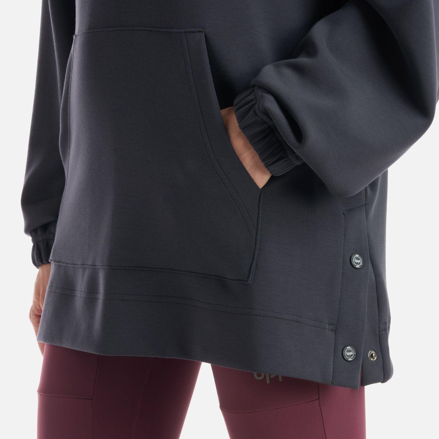 Polerón Mujer CityScape Hoody Sweatshirt Negro Lippi I25-4