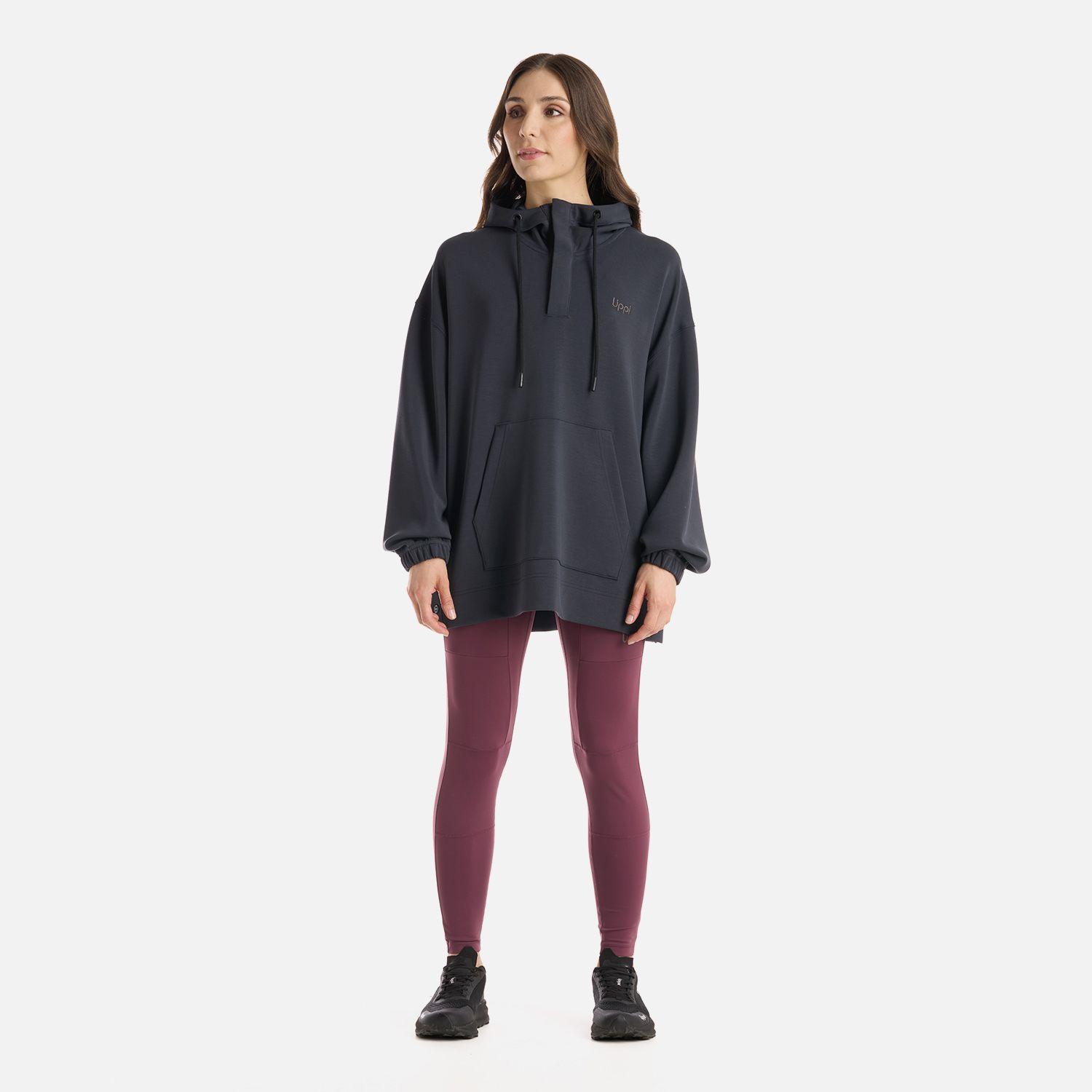 Polerón Mujer CityScape Hoody Sweatshirt Negro Lippi I25-5