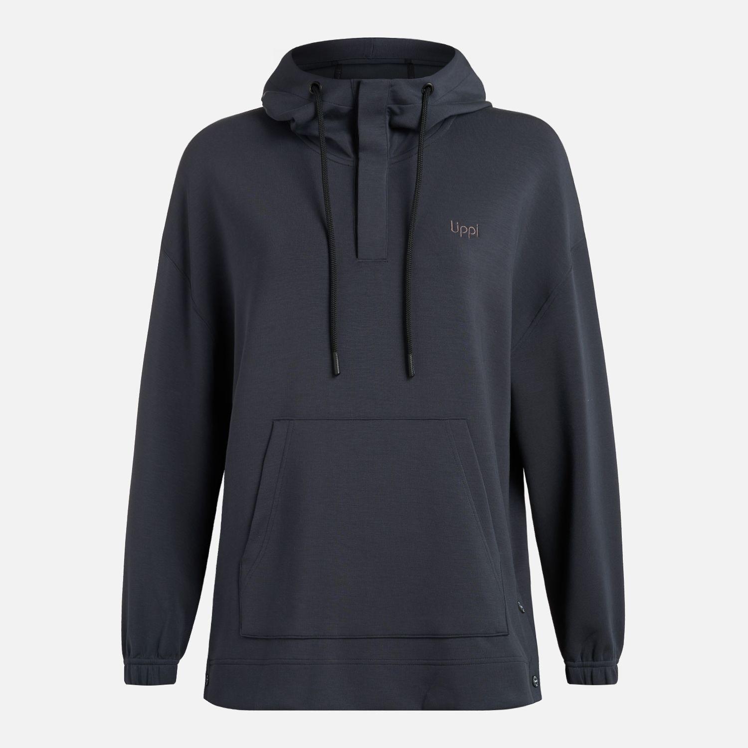 Polerón Mujer CityScape Hoody Sweatshirt Negro Lippi I25-6