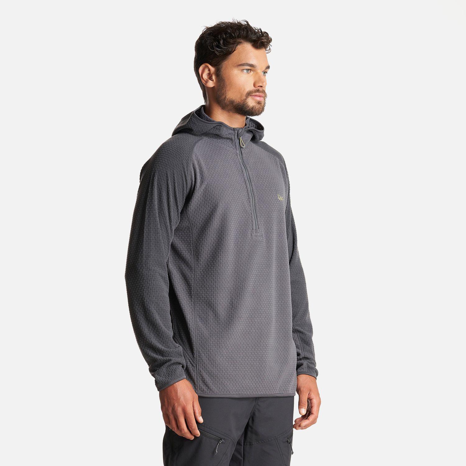 Poleron Hombre Jacaranda Nano-F 1/4 Zip Hoody Gris Oscuro Lippi-2