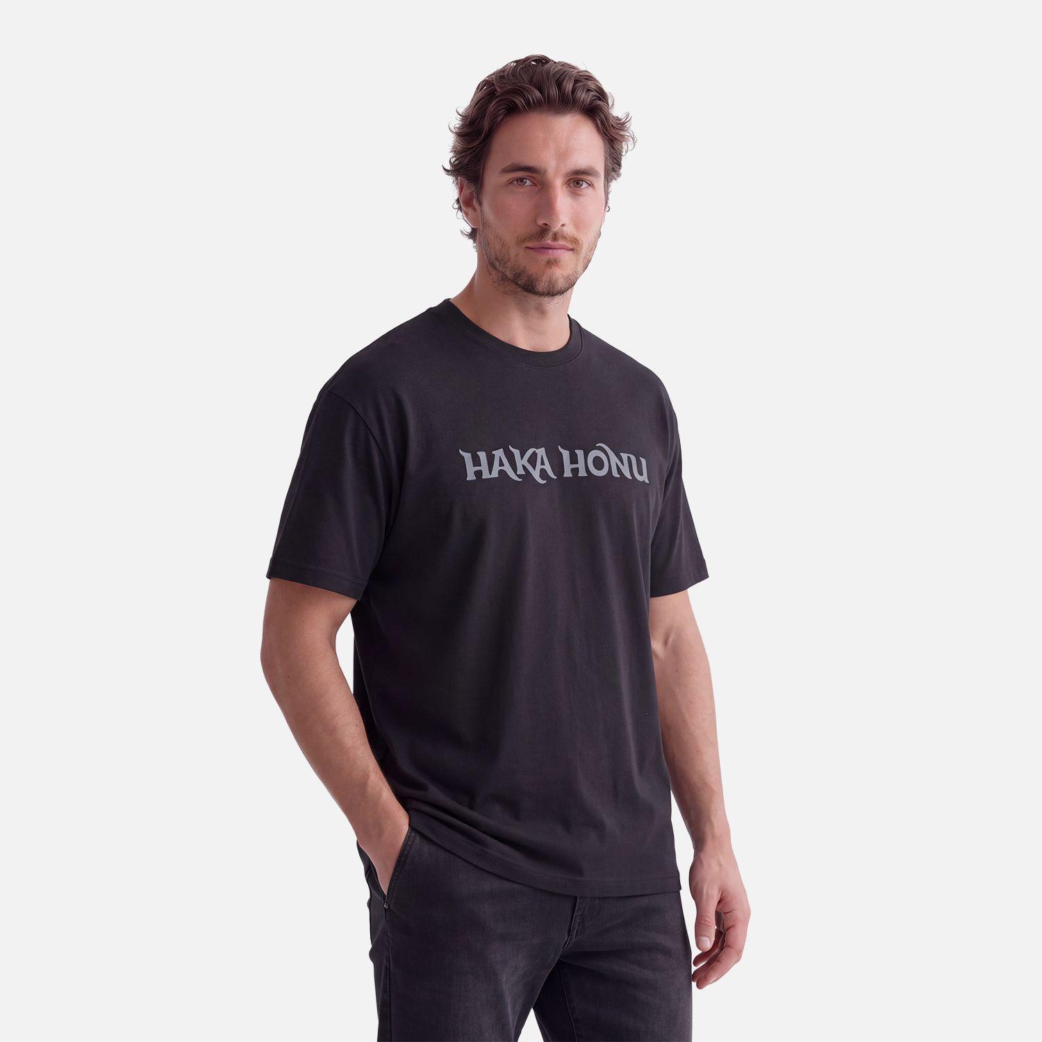 Polera Hombre Logo Negro Haka Honu V27-0