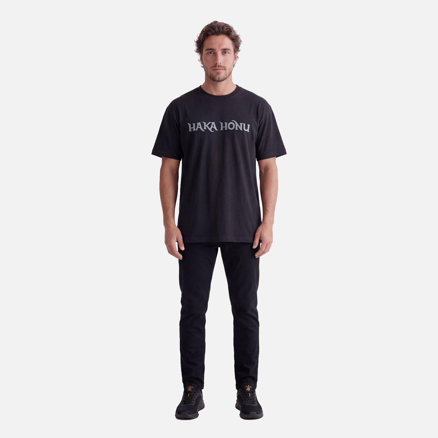 Polera Hombre Logo Negro Haka Honu V27-3