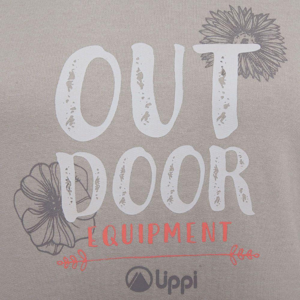 Poleron Mujer Insigne Cotton Hoody Melange Beige Lippi-4