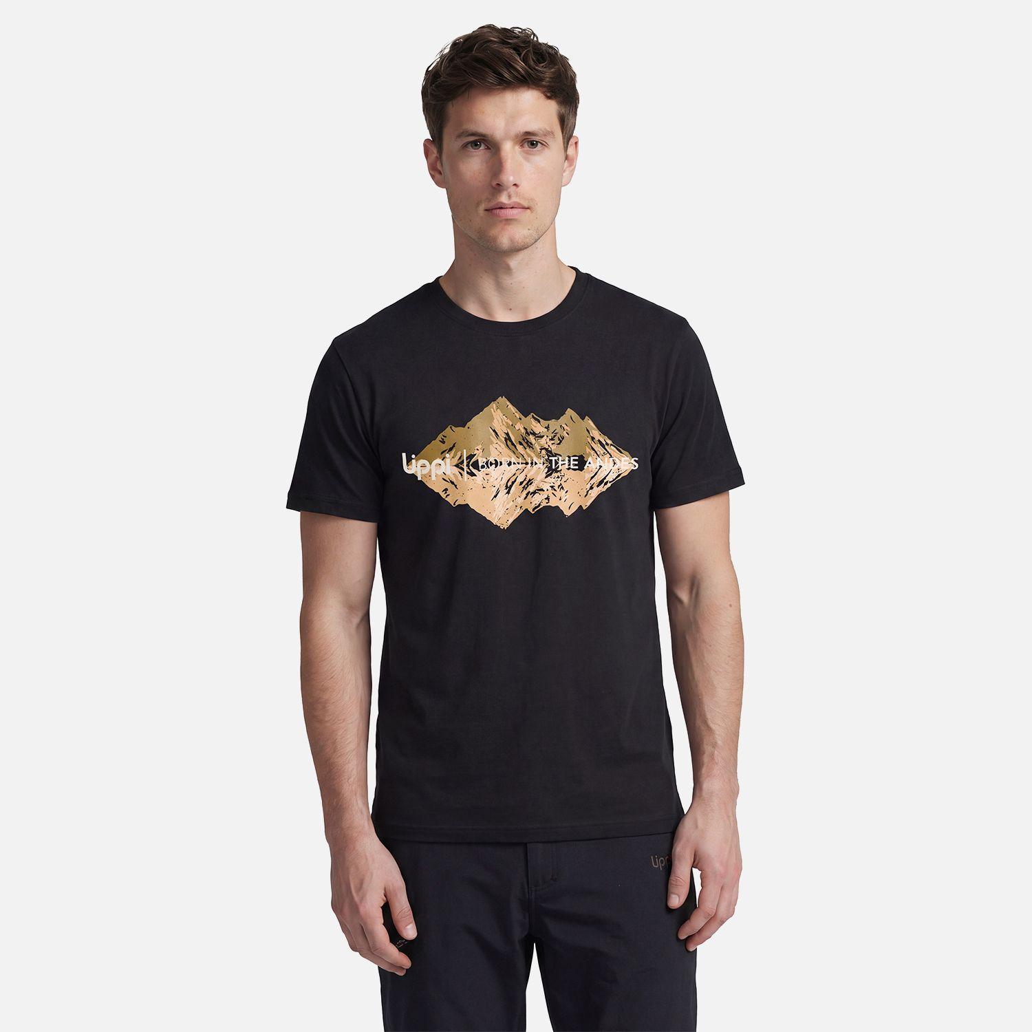 Polera Hombre Ulmo Front Print T-Shirt Negro Lippi V27-0