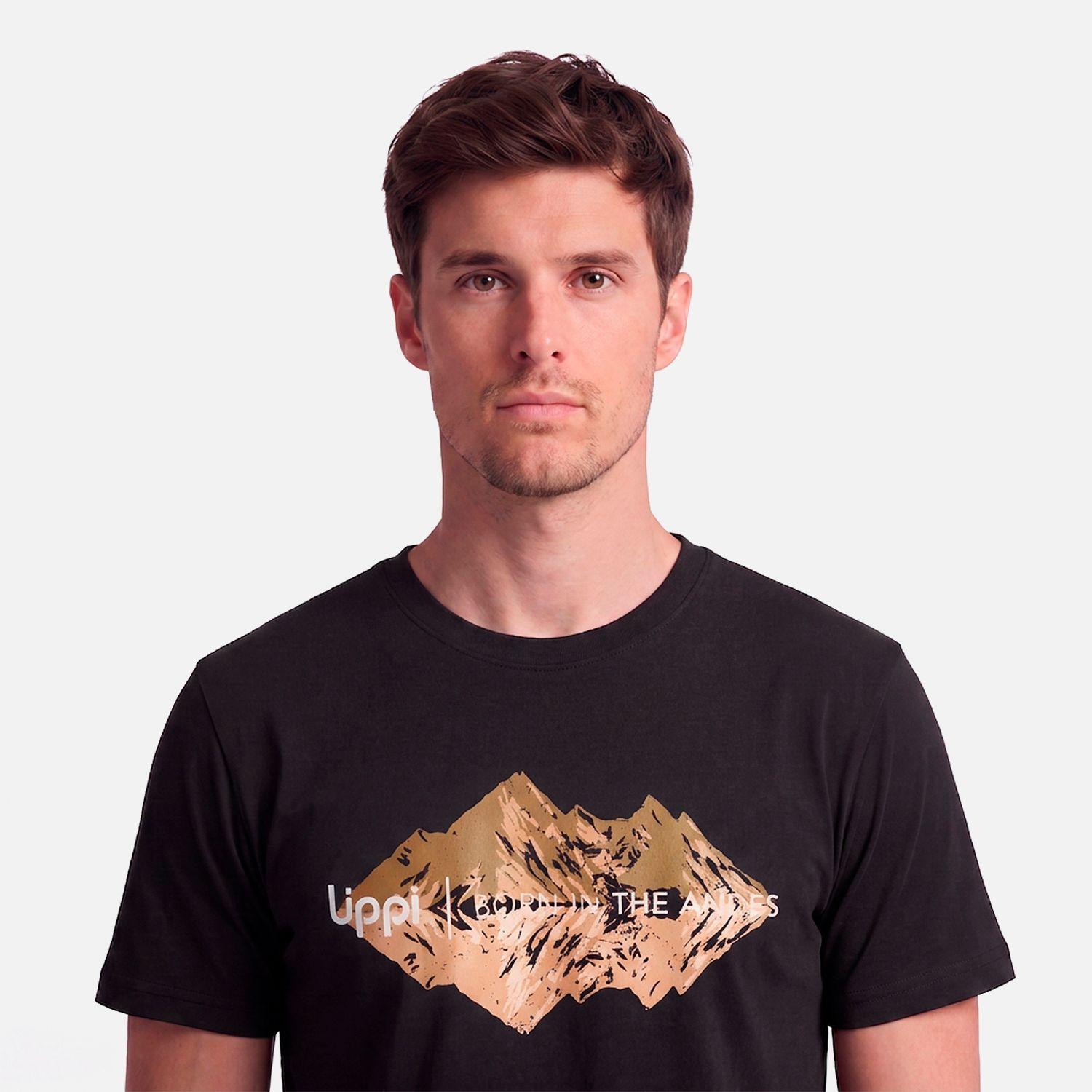 Polera Hombre Ulmo Front Print T-Shirt Negro Lippi V27-2