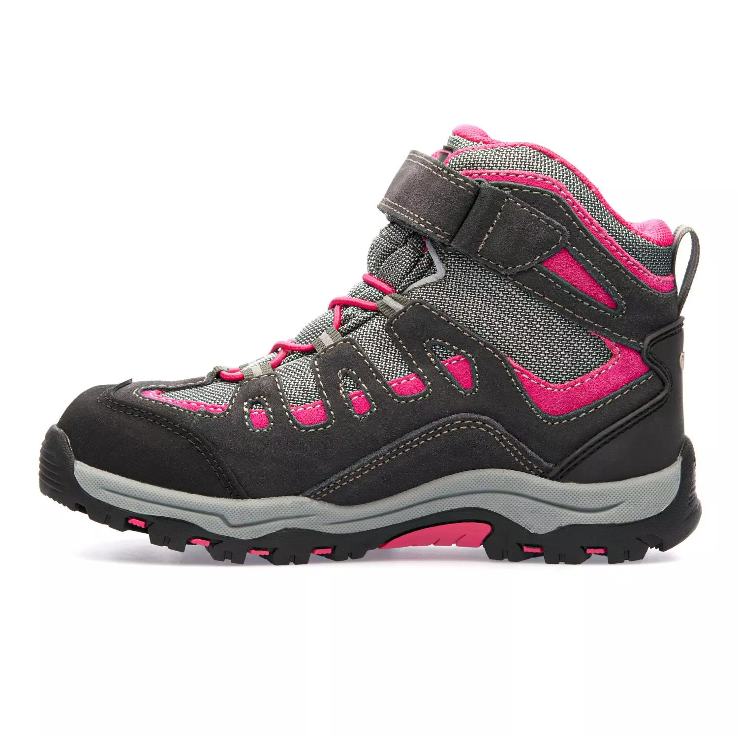 Botín Niña Puelo Cs Hi Velcro Gris / Fucsia Lippi I25-1