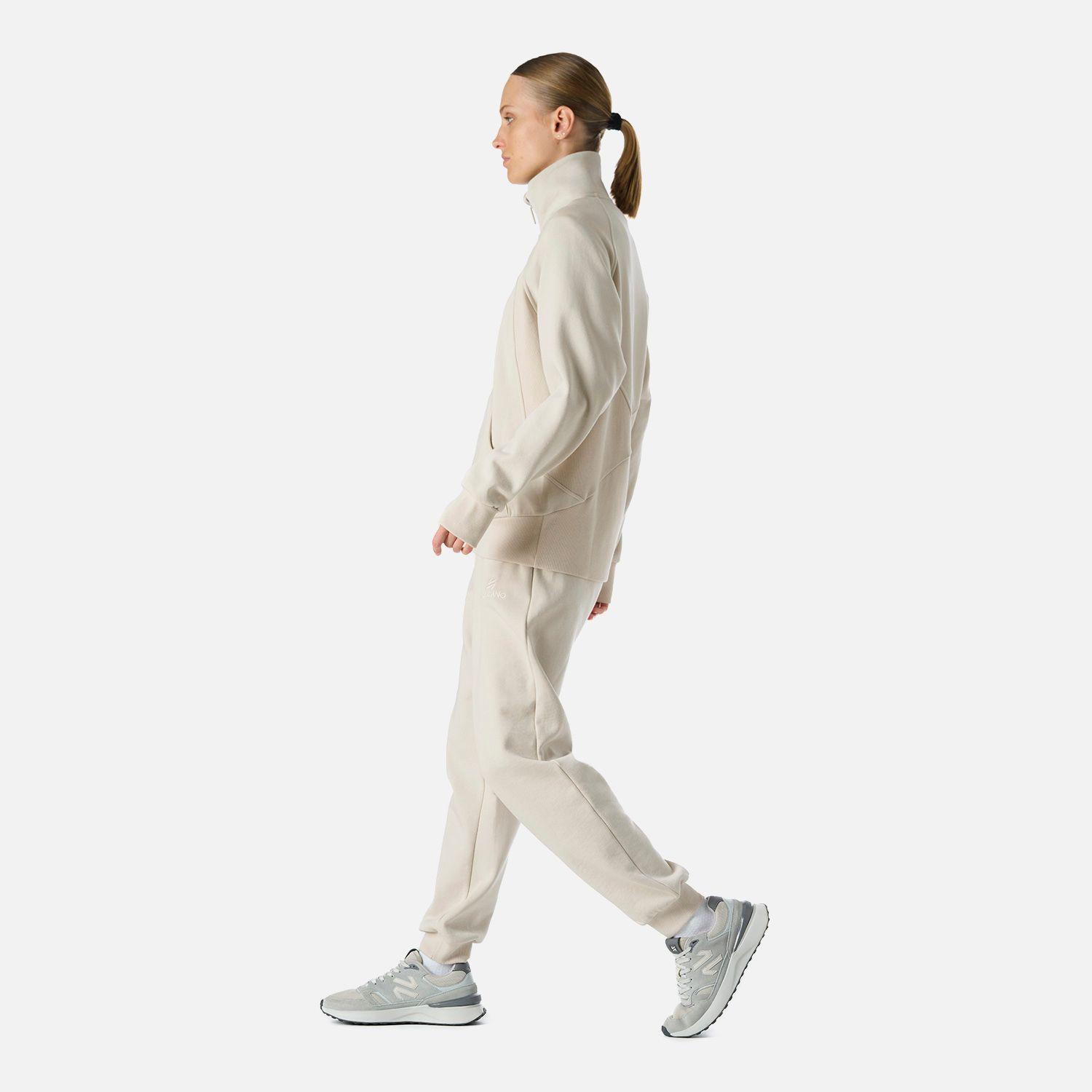Polerón Mujer Cool Down Full Zip Sweatshirt Crema Vulcano-2