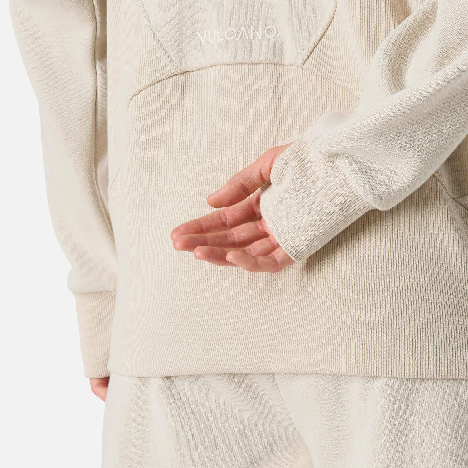 Polerón Mujer Cool Down Full Zip Sweatshirt Crema Vulcano-5