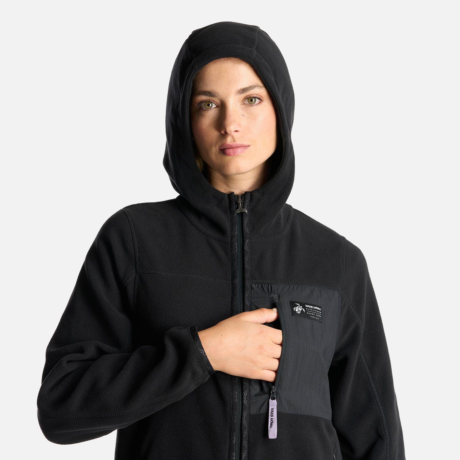 Poleron Mujer Leñera Negro Haka Honu-5