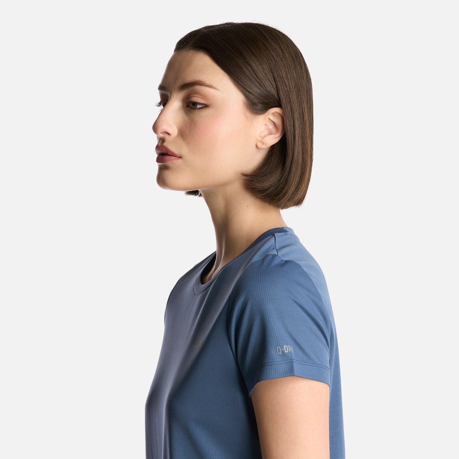 Polera Mujer Core Q-Dry T-Shirt Azul Piedra Lippi-3