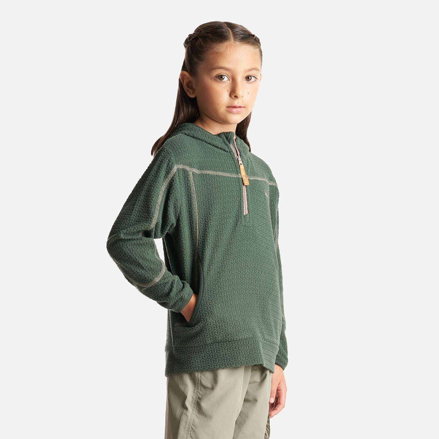 Poleron Niña Saltamontes Nano-F 14 Zip Hoody Verde Botella Lippi-2