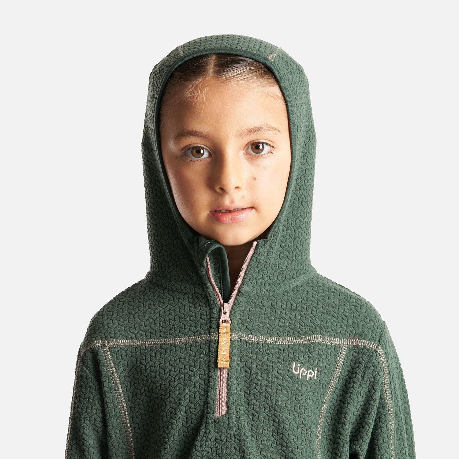 Poleron Niña Saltamontes Nano-F 14 Zip Hoody Verde Botella Lippi-4