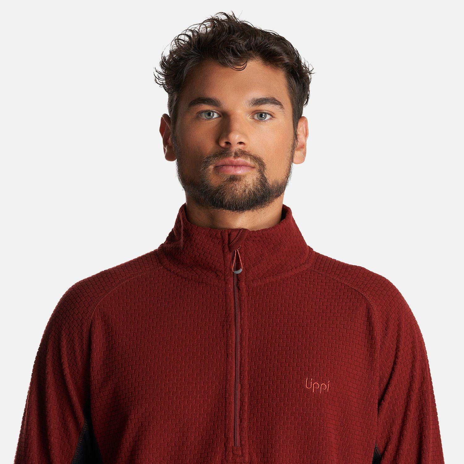 Poleron Hombre Jacaranda Nano-F 1/4 Zip Vino Lippi-4