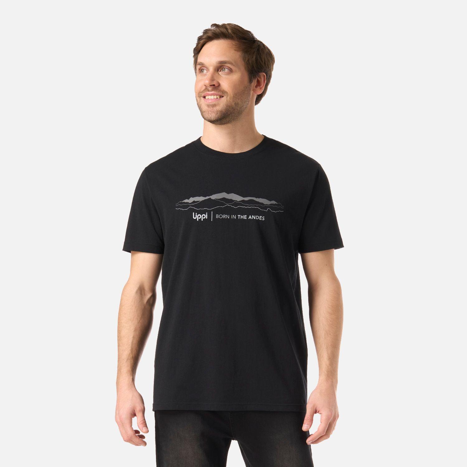 Polera Hombre Logo Lippi Front Print T-Shirt Negro Lippi V26-0