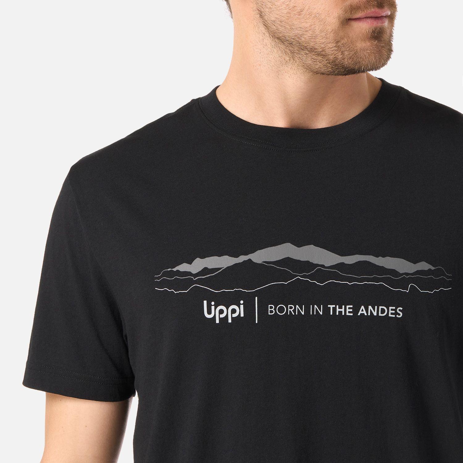 Polera Hombre Logo Lippi Front Print T-Shirt Negro Lippi V26-3