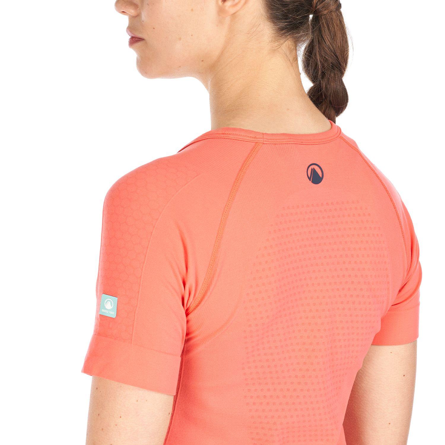 Primera Capa Mujer Skintec 1000 Seamless Short Sleeve Coral Lippi-7