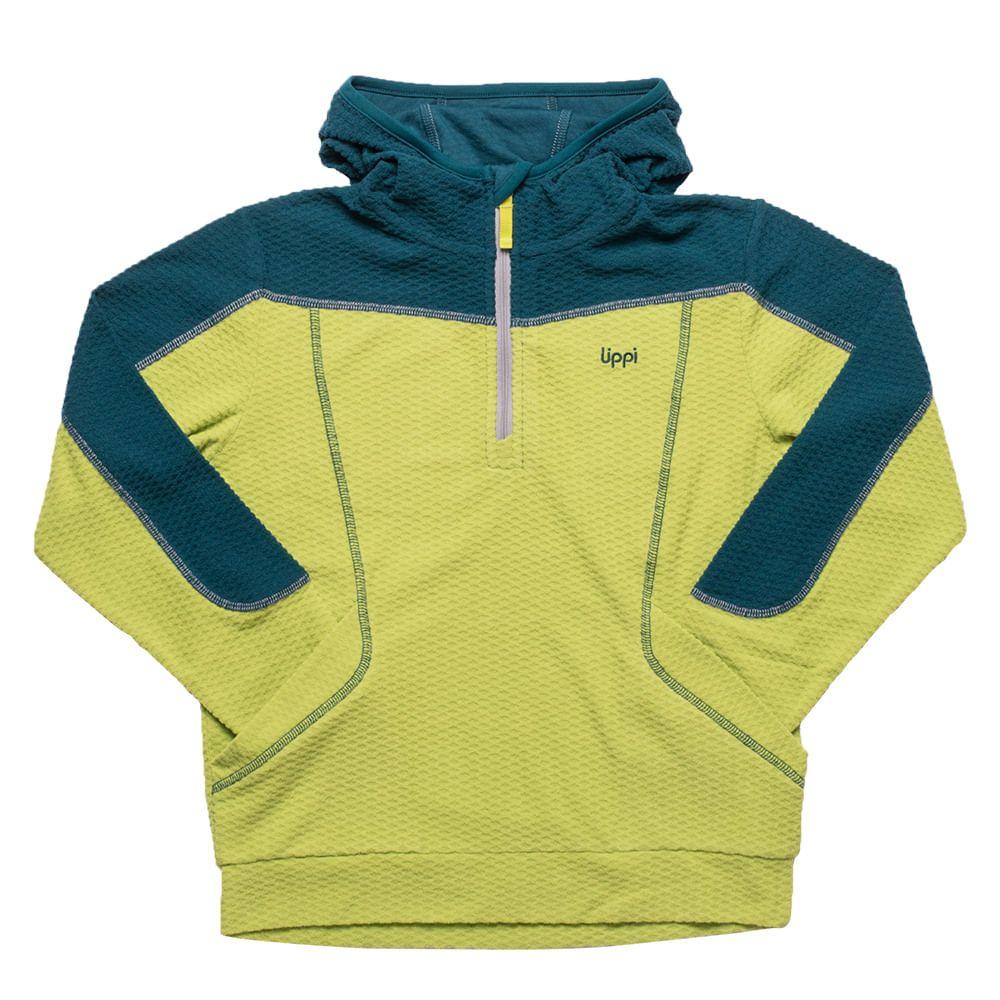 Poleron Niño Saltamontes Nano-F 14 Zip Hoody Verde / Azul Marino Lippi-1