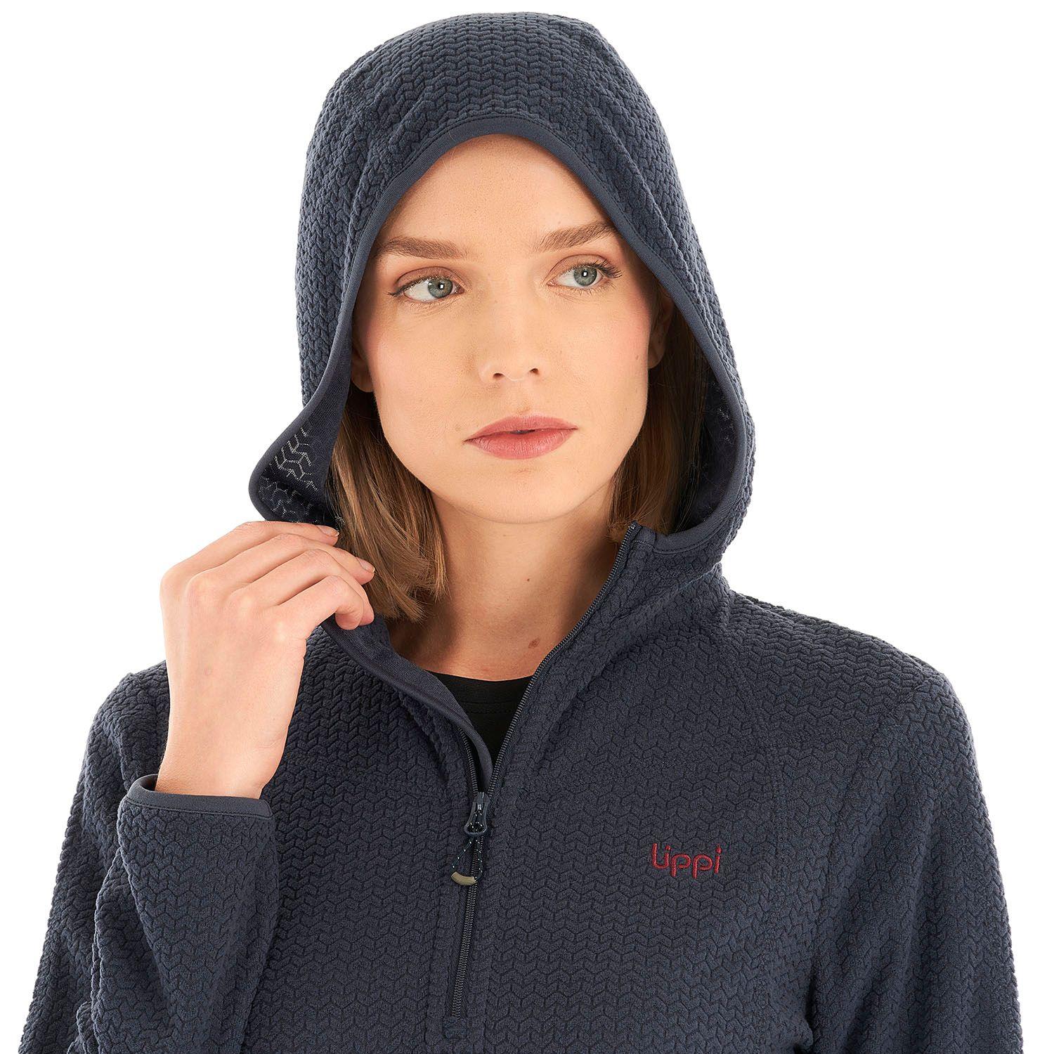 Poleron Mujer Jacaranda Nano-F 14 Zip Hoody Azul Marino Lippi-6