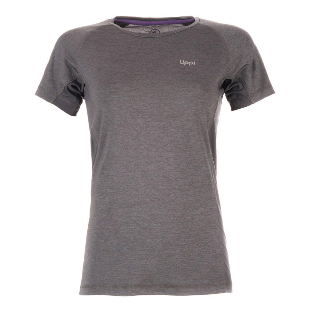 Polera Mujer Fury UV-Stop T-Shirt Melange Grafito Lippi-0