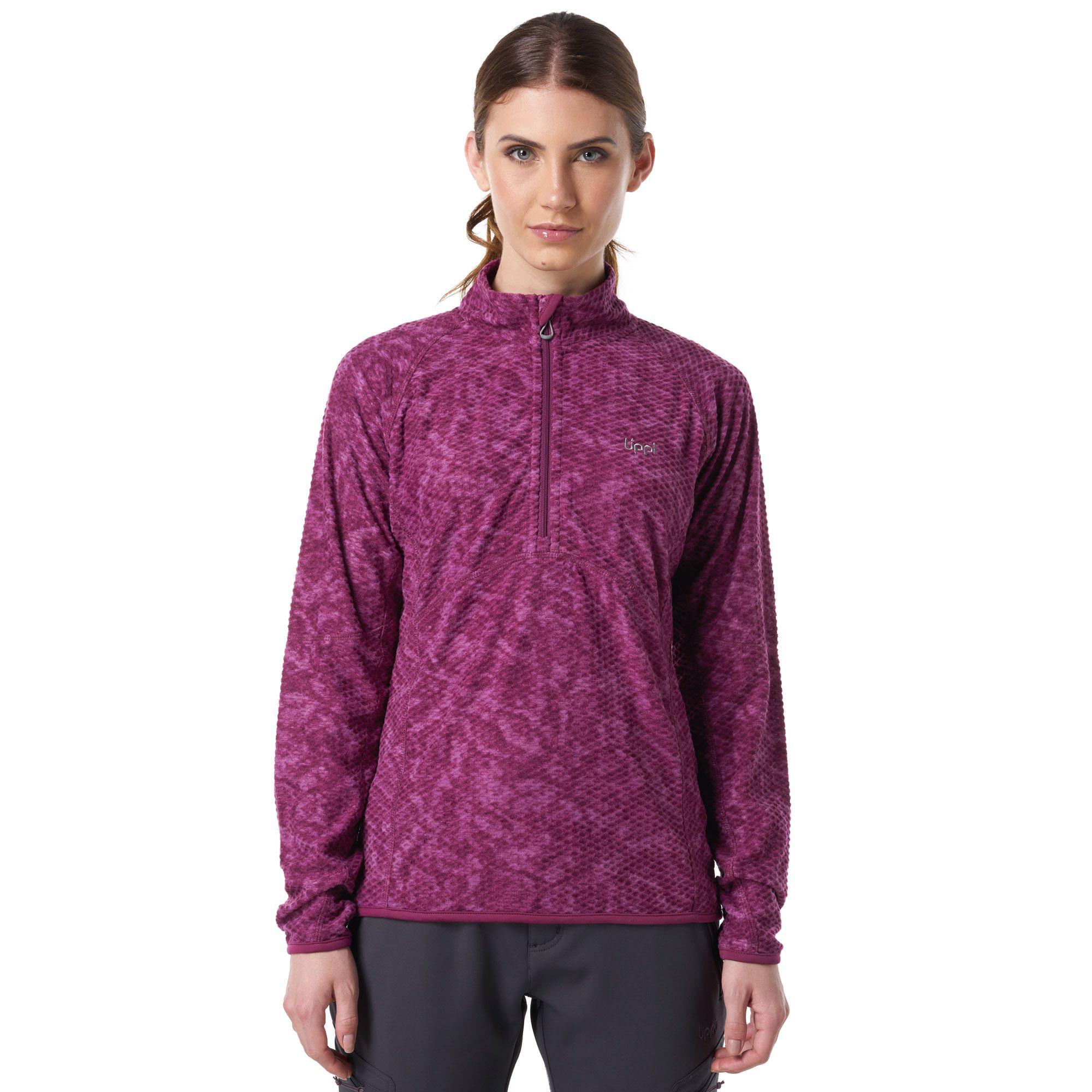 Poleron Mujer Jacaranda Nano-F 14 Zip Print Coral Lippi-2