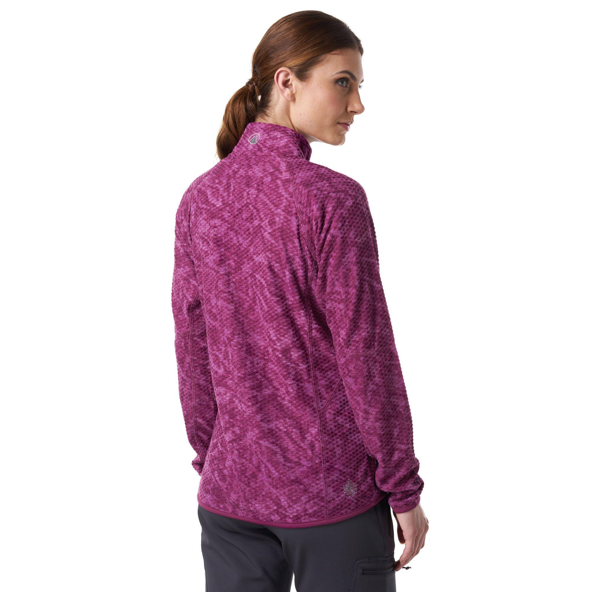 Poleron Mujer Jacaranda Nano-F 14 Zip Print Coral Lippi-3