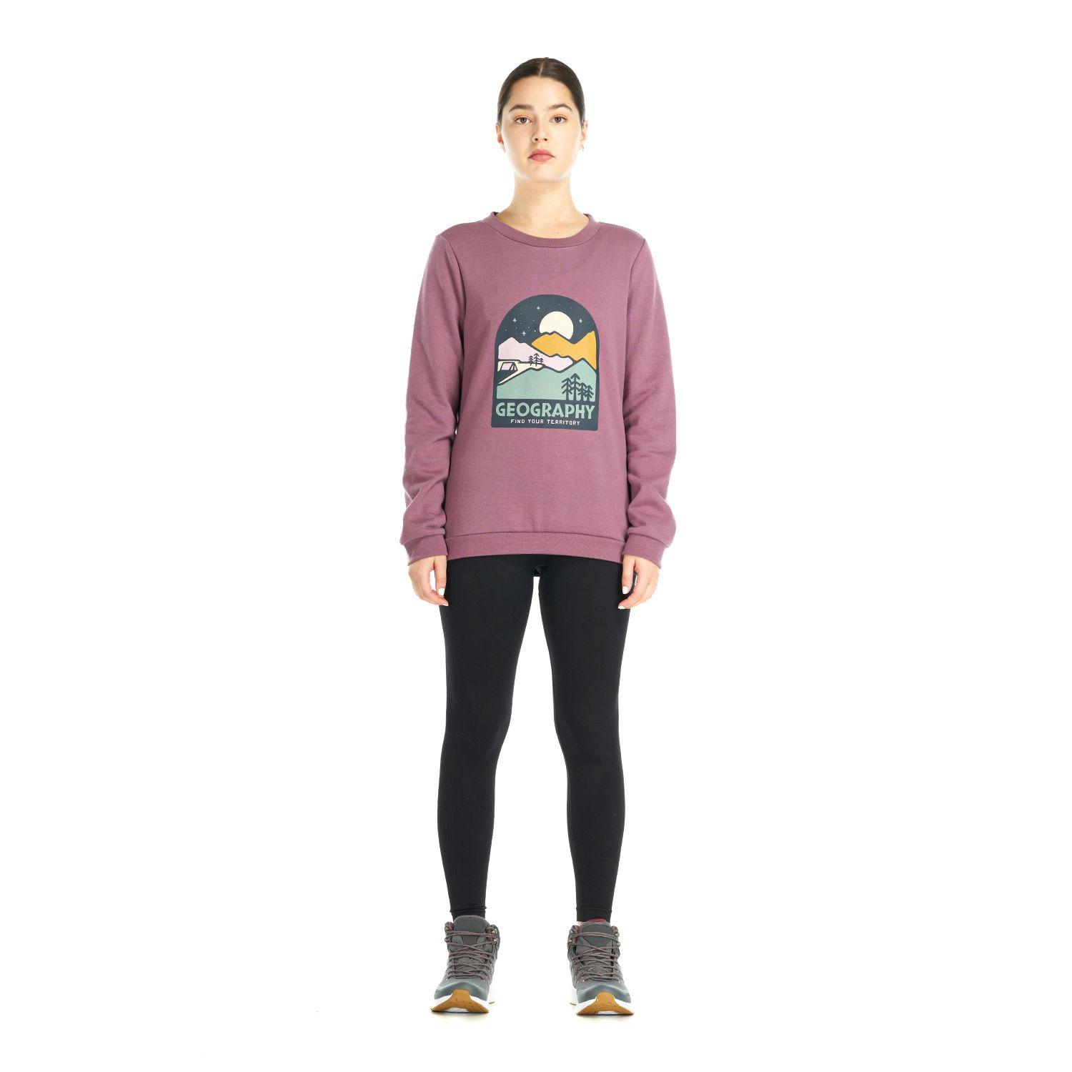 Poleron Mujer Pompeya Frambuesa Geography-3