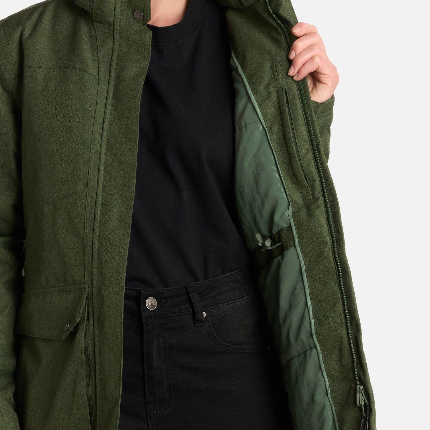 Chaqueta Mujer Roble B-Dry Hoody Melange Verde Lippi I25-8