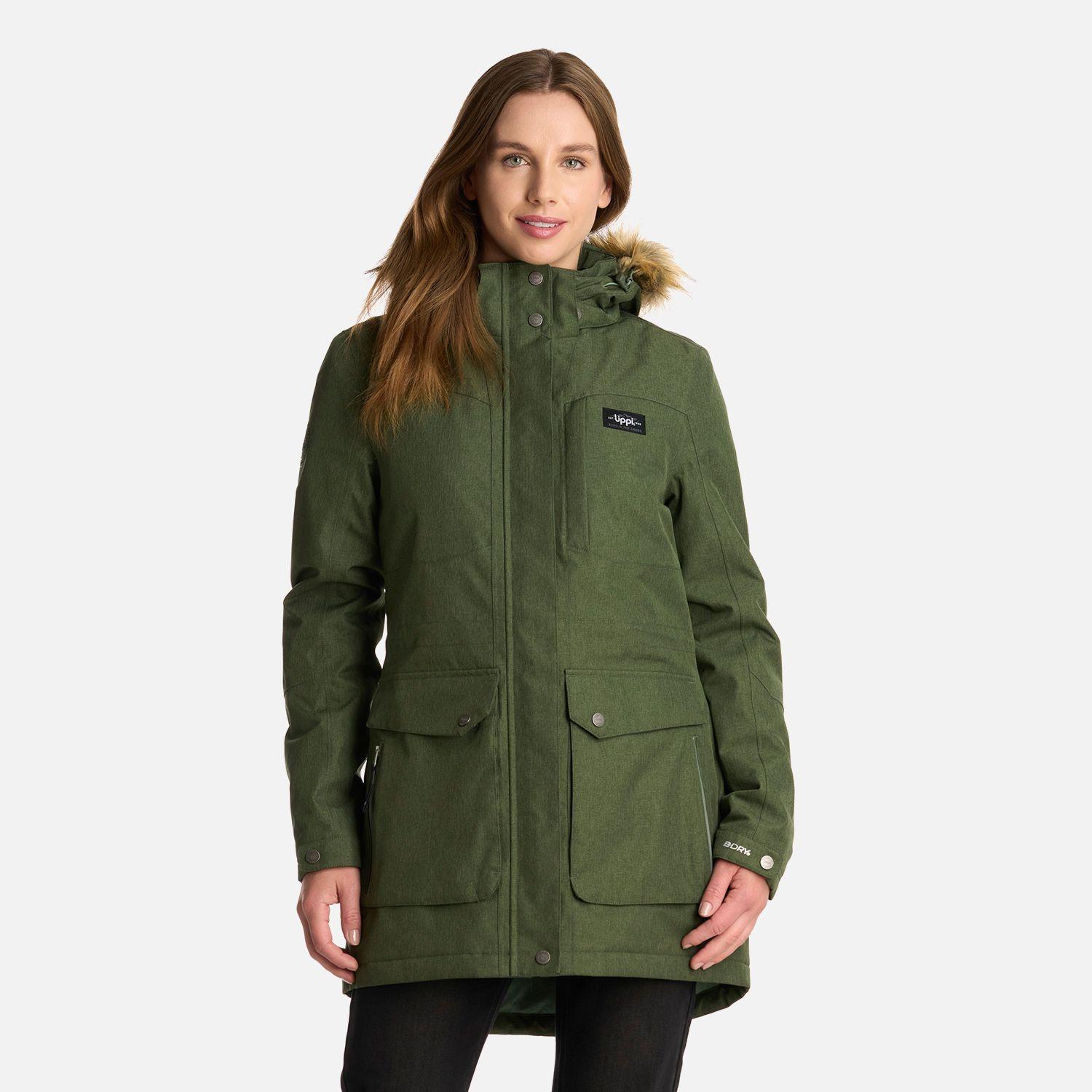 Chaqueta Mujer Roble B-Dry Hoody Jacket Melange Verde Lippi-0