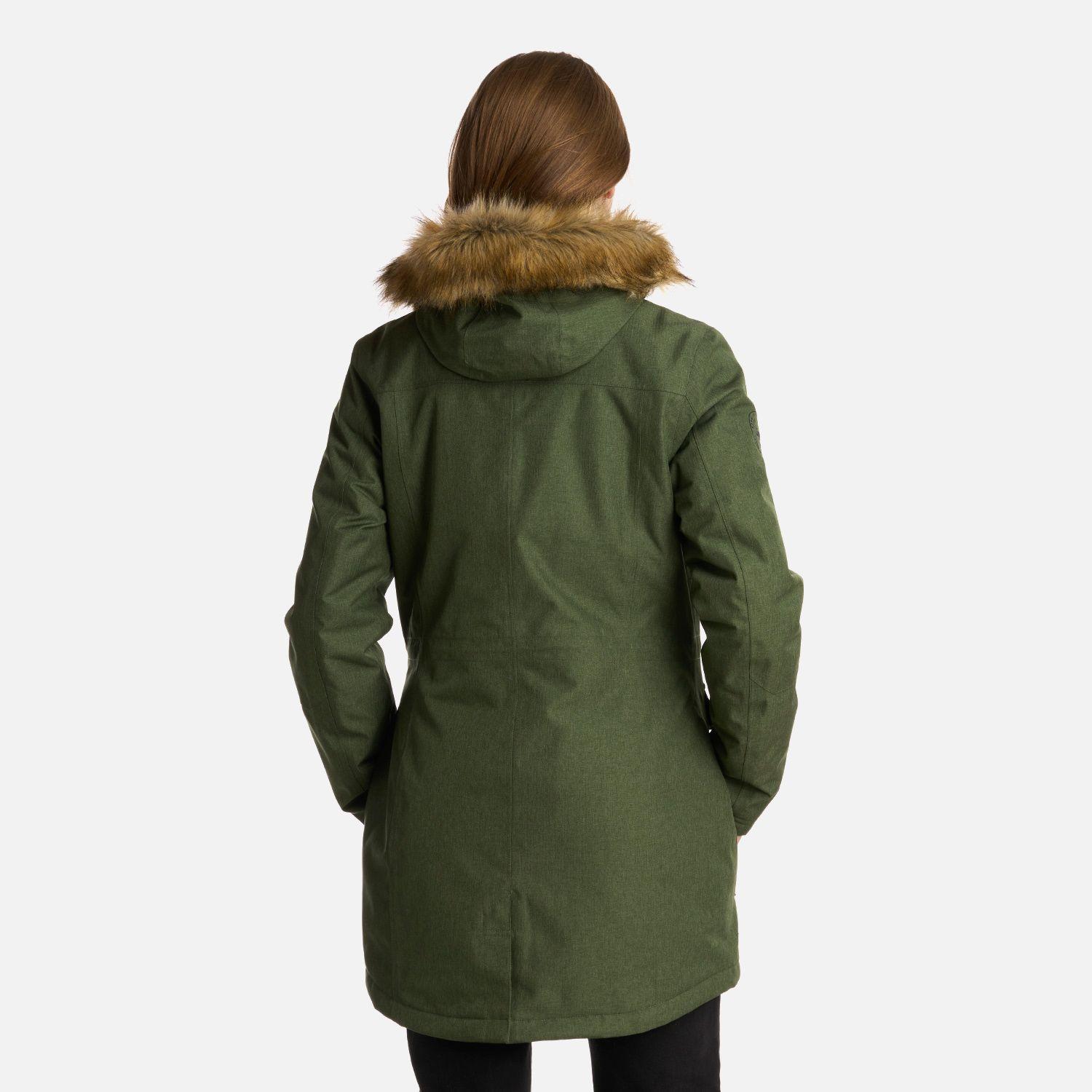 Chaqueta Mujer Roble B-Dry Hoody Jacket Melange Verde Lippi-2
