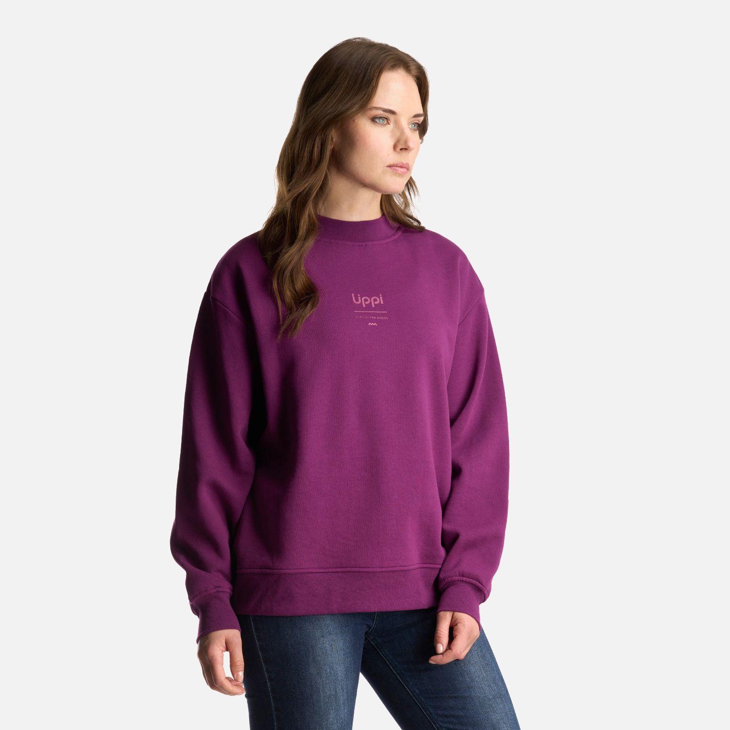 Poleron Mujer Ulmo Mid Point Crewneck Sweatshirt Morado Lippi-1