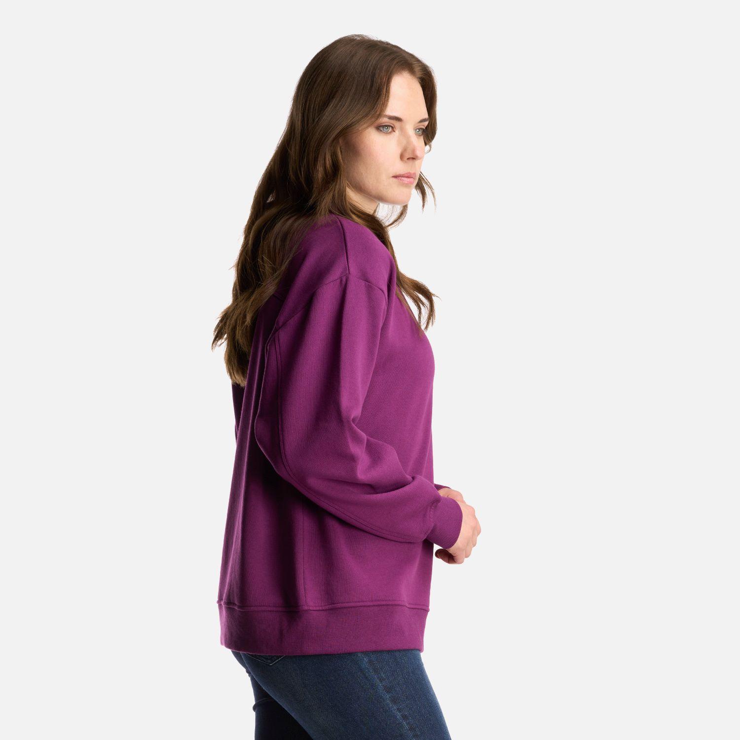 Poleron Mujer Ulmo Mid Point Crewneck Sweatshirt Morado Lippi-2